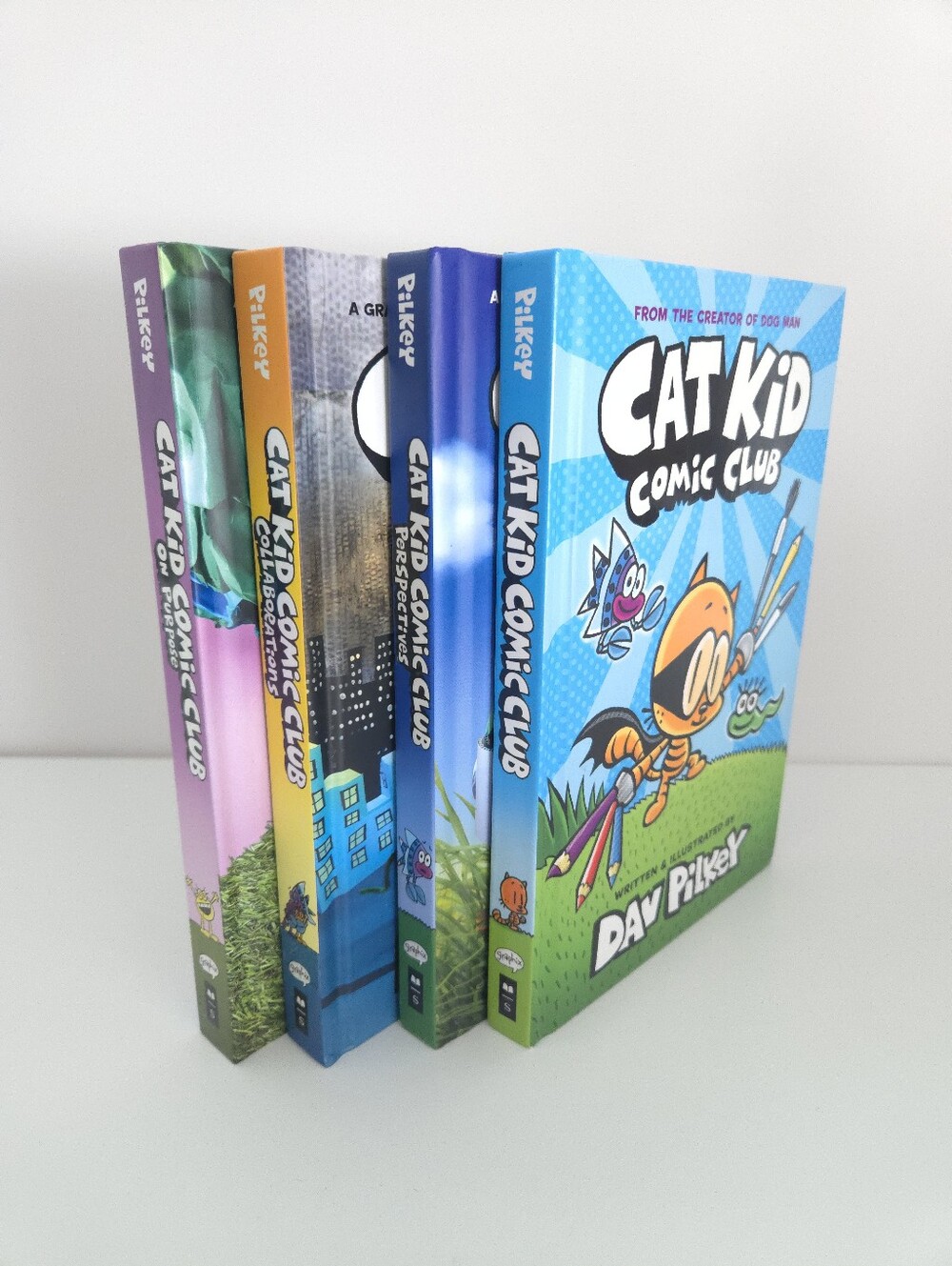 Cat Kid Comic Club By Dav Pilkey Lot of 4 Hardcover Books